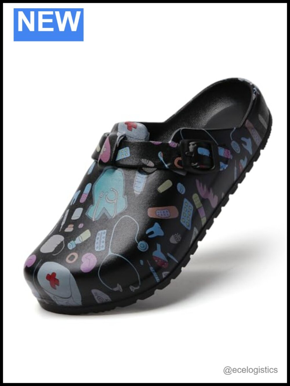 Arch Support Slip-On Mules Slip Resistant Clogs Nurse Chef Kitchen Shoes